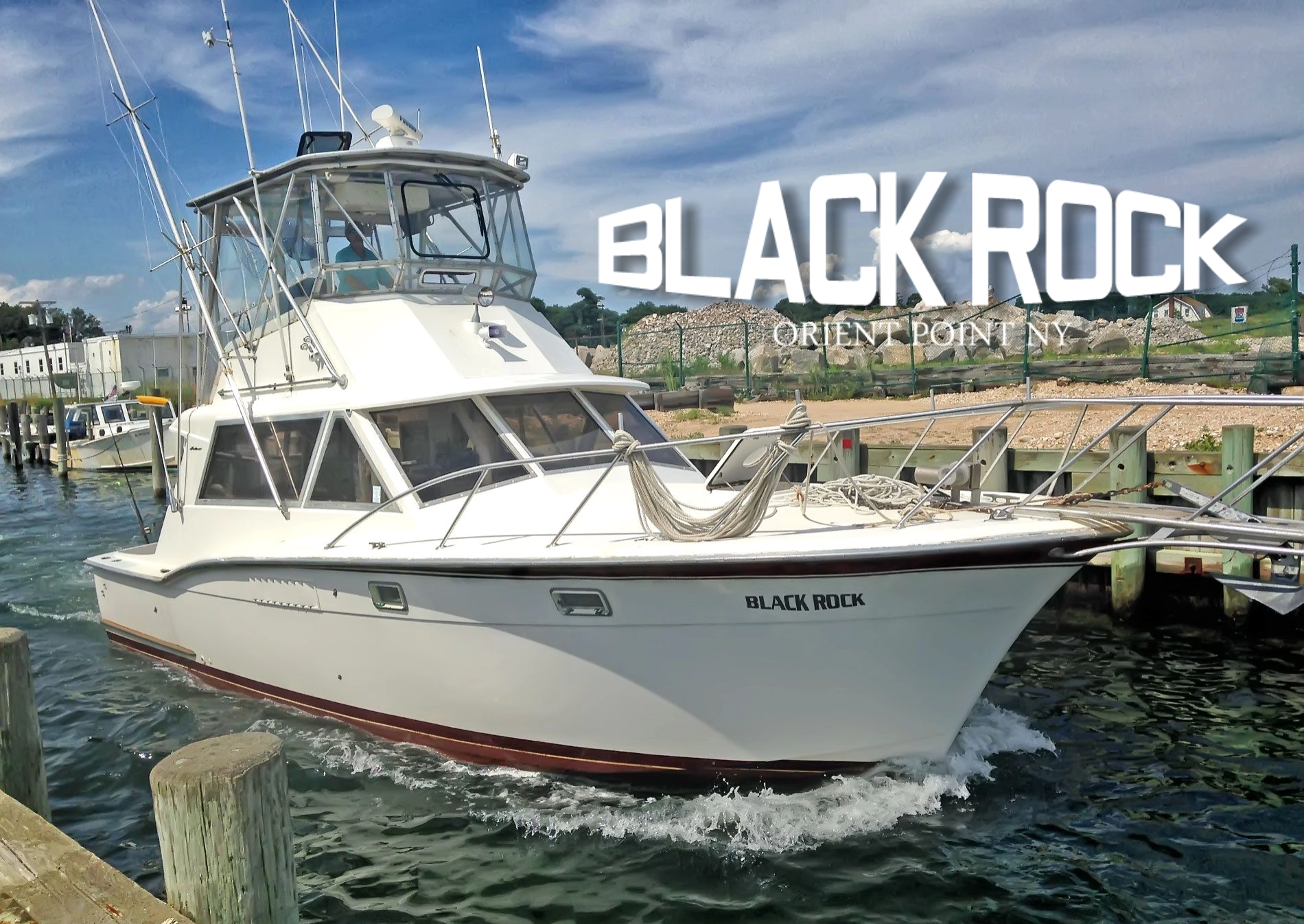 captian sloan docking 38' black rock boat